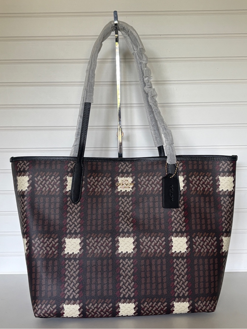 Coach City Tote Bag Plaid Brand NEW! 👜